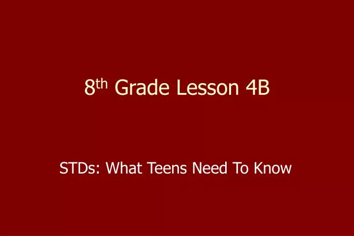 8 th grade lesson 4b