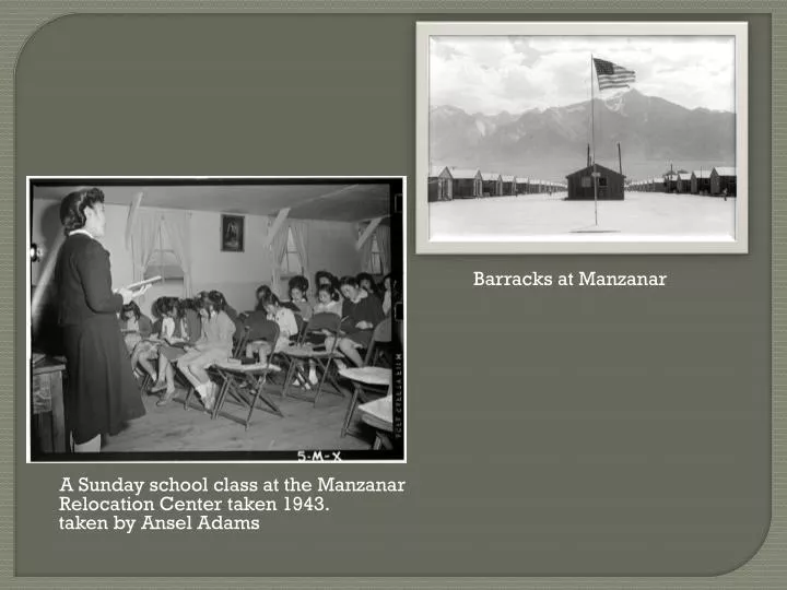 a sunday school class at the manzanar relocation center taken 1943 taken by ansel adams