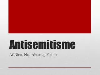 antisemitisme