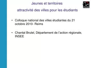 jeunes et territoires attractivit des villes pour les tudiants