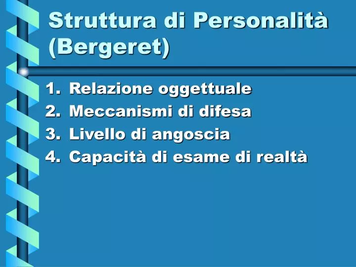 struttura di personalit bergeret