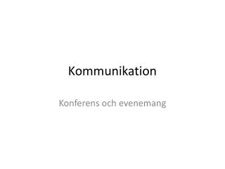 kommunikation