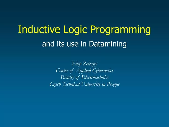 inductive logic programming