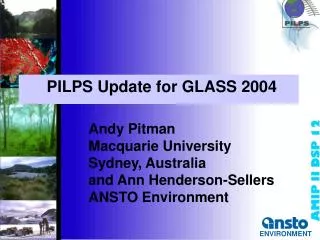 PILPS Update for GLASS 2004