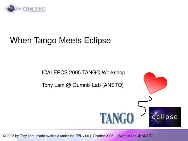 when tango meets eclipse