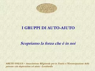 i gruppi di auto aiuto