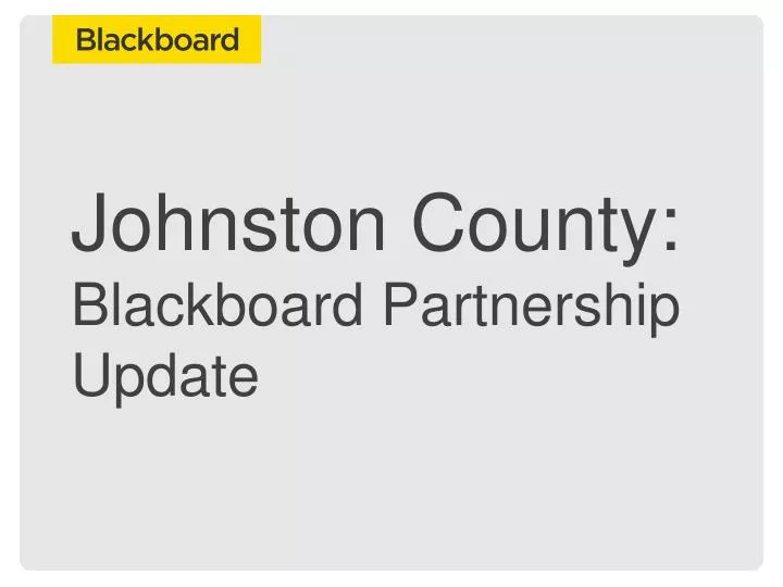 johnston county blackboard partnership update