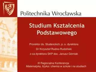 studium kszta cenia podstawowego