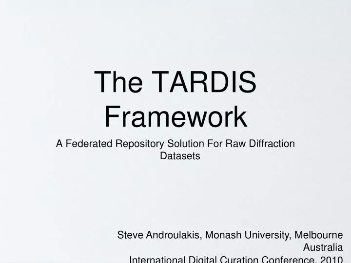the tardis framework