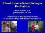 Introduzione alla terminologia Pschiatrica - slide 1