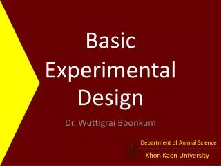 basic experimental design