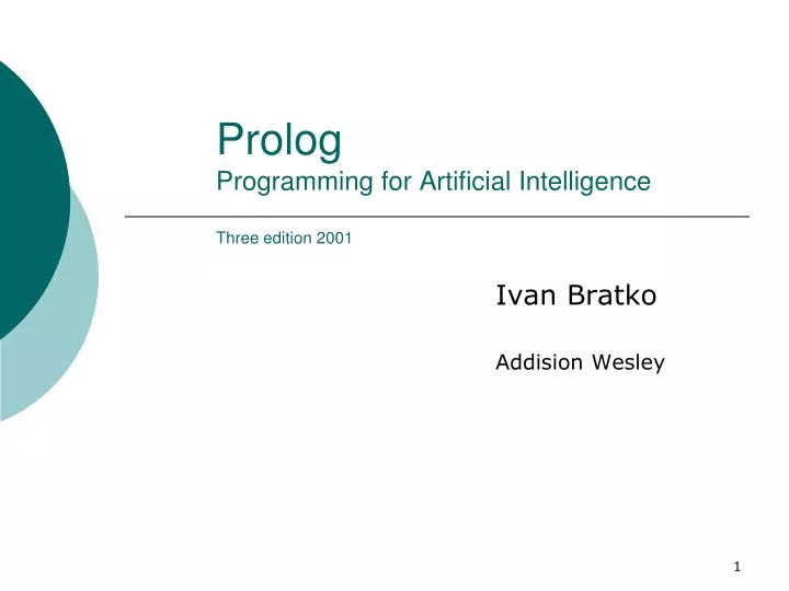 prolog programming for artificial intelligence three edition 2001