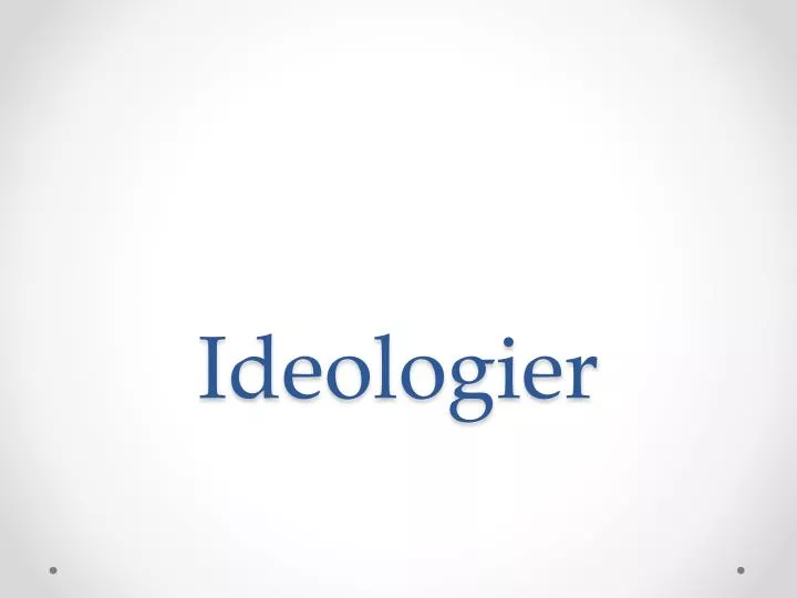 ideologier
