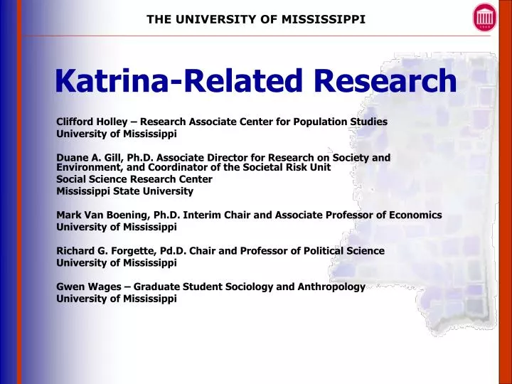 katrina related research