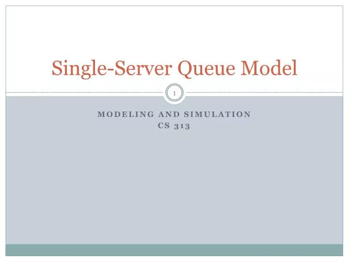 single server queue model