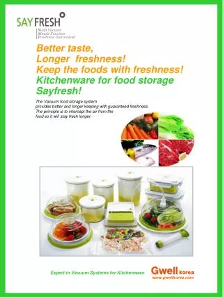 Expert in Vacuum Systems for Kitchenware