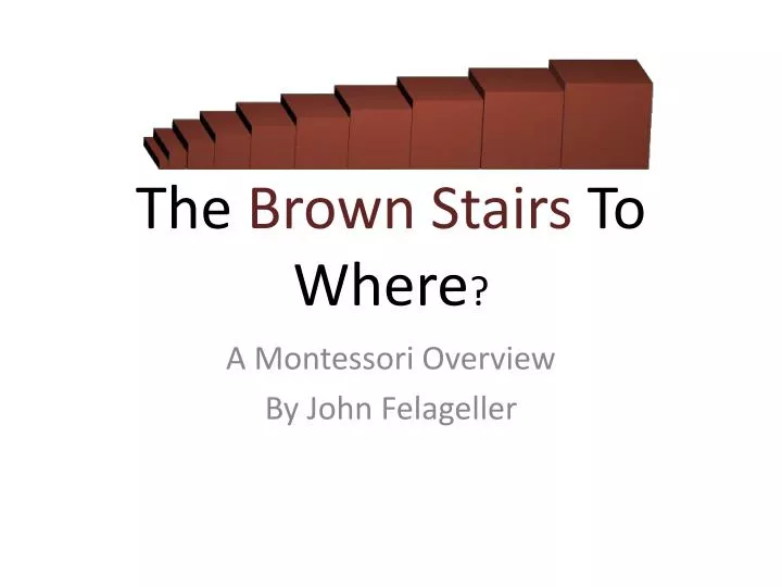 the brown stairs to where