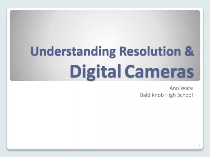 understanding resolution digital cameras