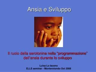ansia e sviluppo