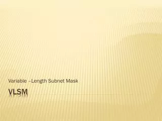 variable length subnet mask