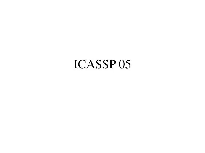 icassp 05