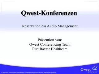 qwest konferenzen