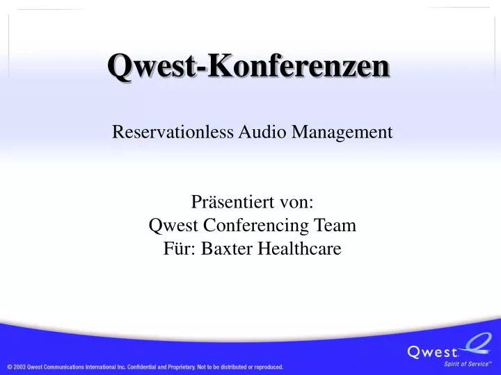 qwest konferenzen