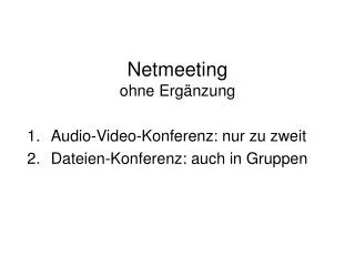 netmeeting ohne erg nzung