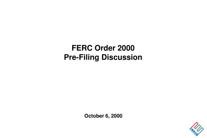 ferc order 2000 pre filing discussion