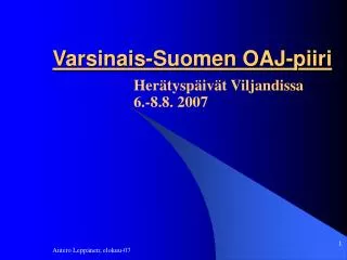 varsinais suomen oaj piiri