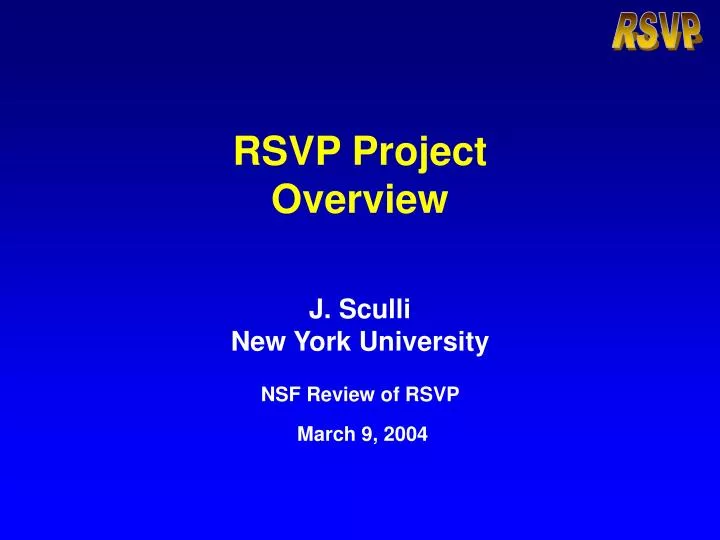 rsvp project overview