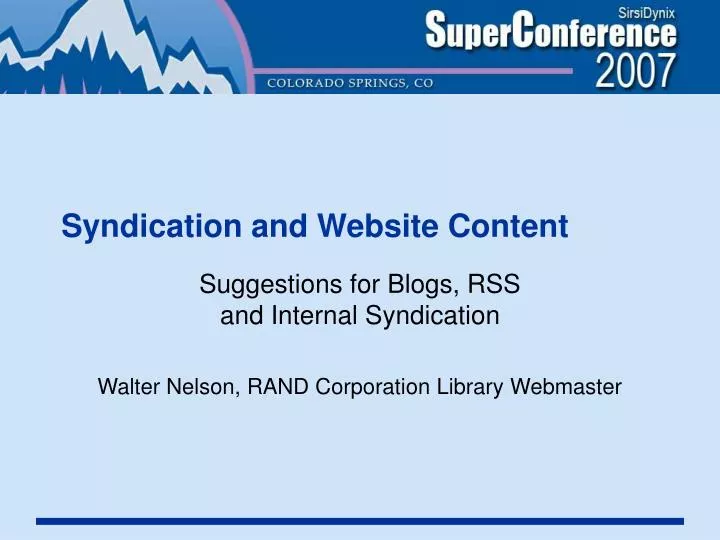 syndication and website content