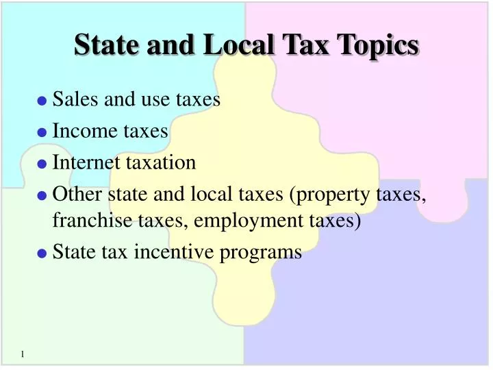 state and local tax topics
