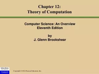 Chapter 12: Theory of Computation