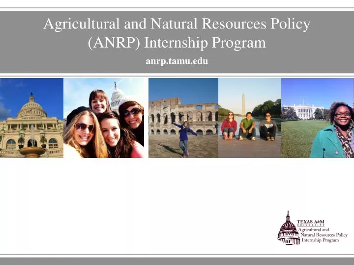 agricultural and natural resources policy anrp internship program