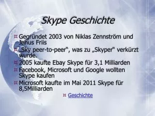 skype geschichte
