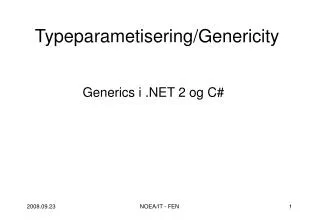 typeparametisering genericity