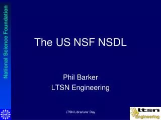 The US NSF NSDL