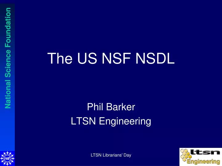 the us nsf nsdl