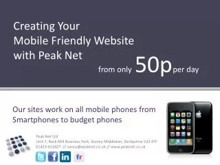 Creating Your Mobile Friendly Website with Peak Net