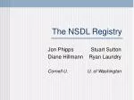 The NSDL Registry - slide 1
