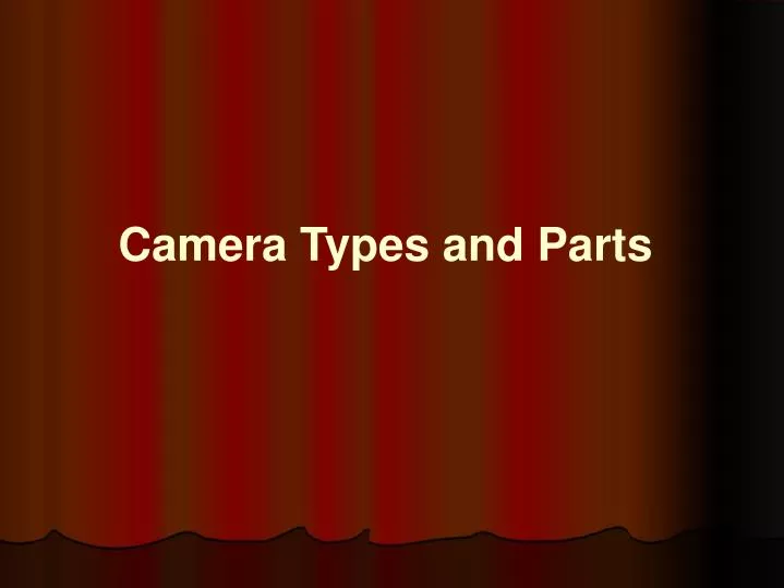 camera types and parts