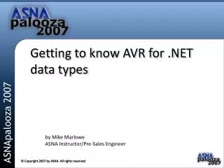 Getting to know AVR for .NET data types