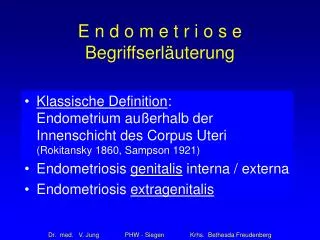 e n d o m e t r i o s e begriffserl uterung