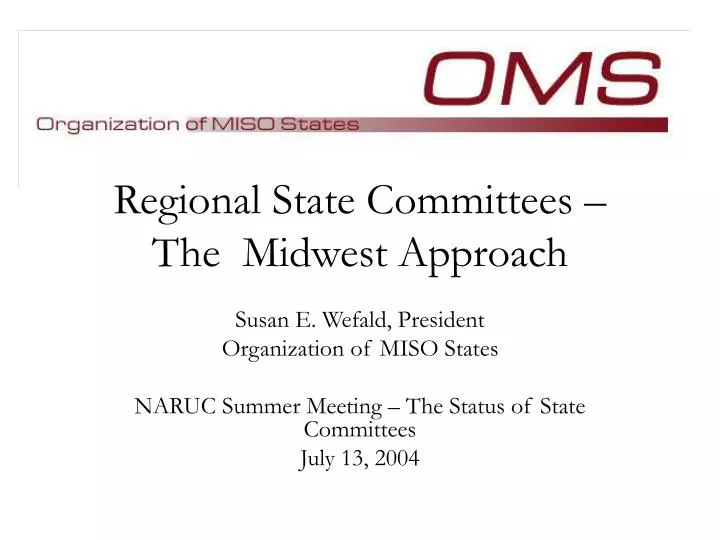 regional state committees the midwest approach
