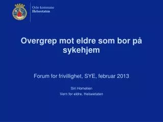 overgrep mot eldre som bor p sykehjem