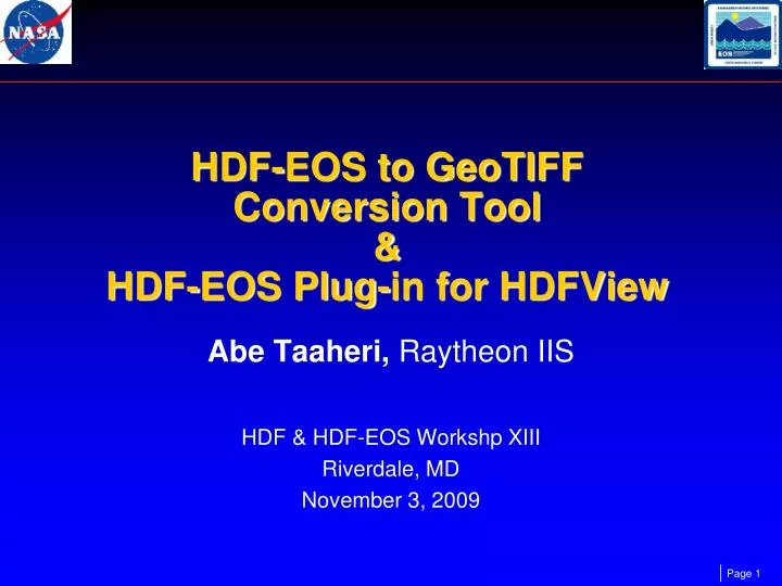 hdf eos to geotiff conversion tool hdf eos plug in for hdfview