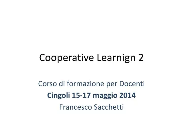 cooperative learnign 2