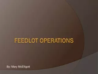 Feedlot Operations