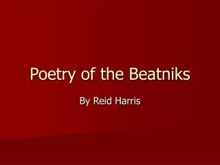 Poetry of the Beatniks